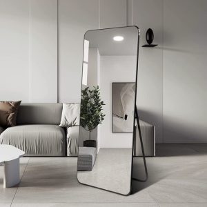 Standing Mirror with Rounded Corners.