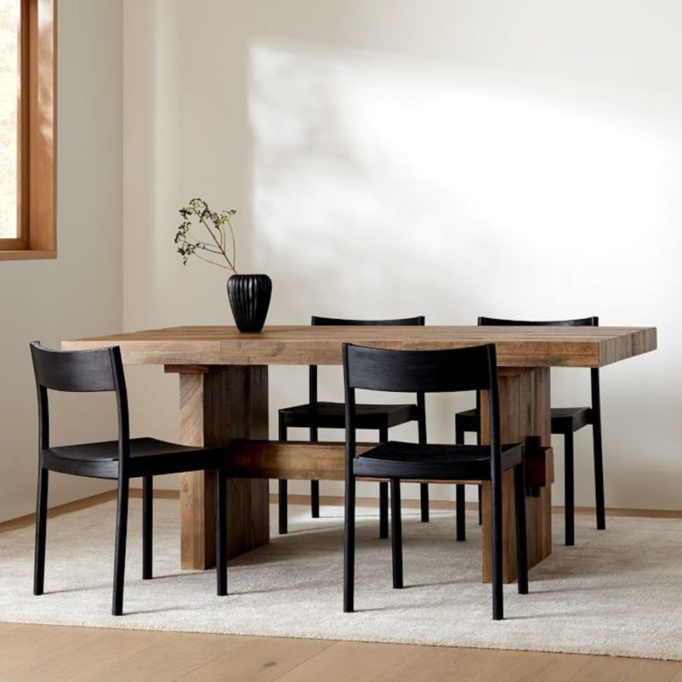 NoirCraft Rectangular Dining Set With Four Chairs