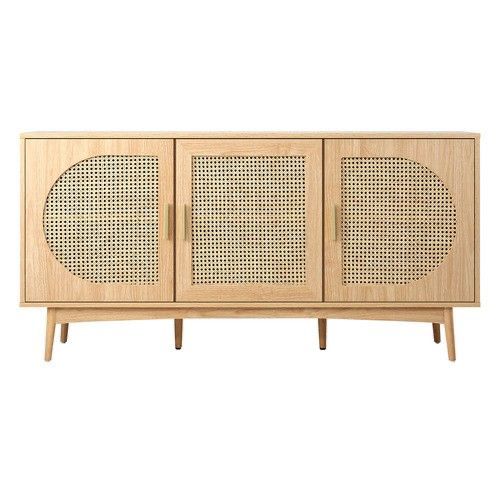 Three door Cane console