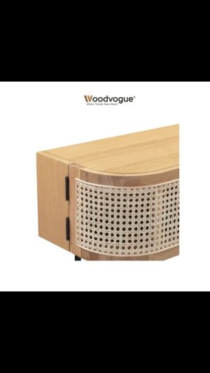 Cane wood console