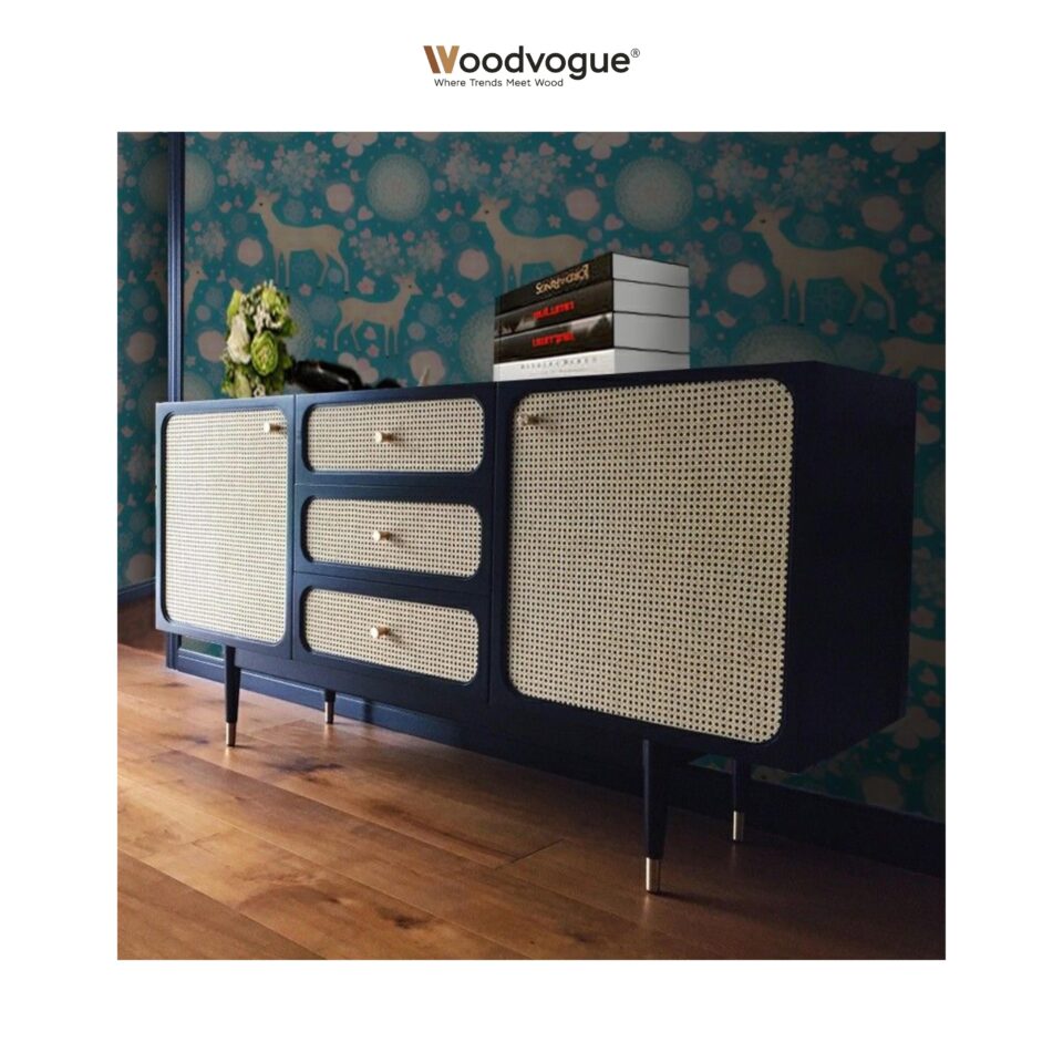 Black Retro Storage Cabinet