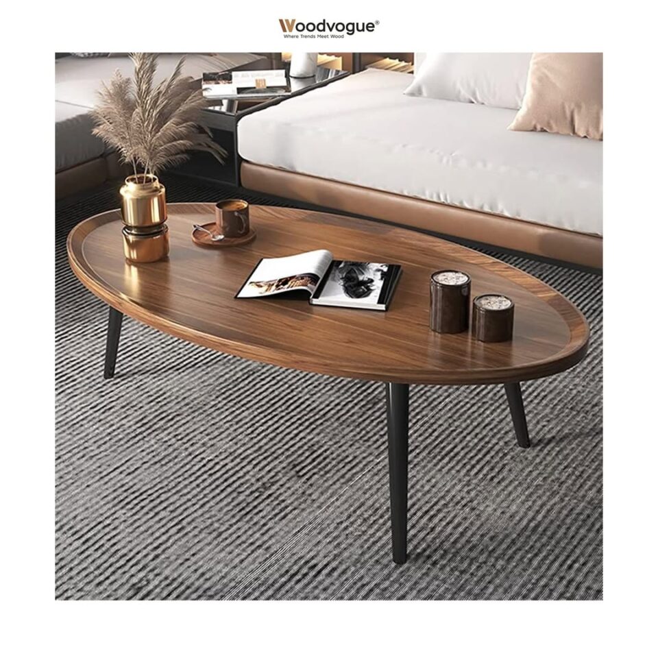 The Sleek Walnut Oval
