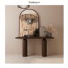 Sculpted Entryway console with mirror